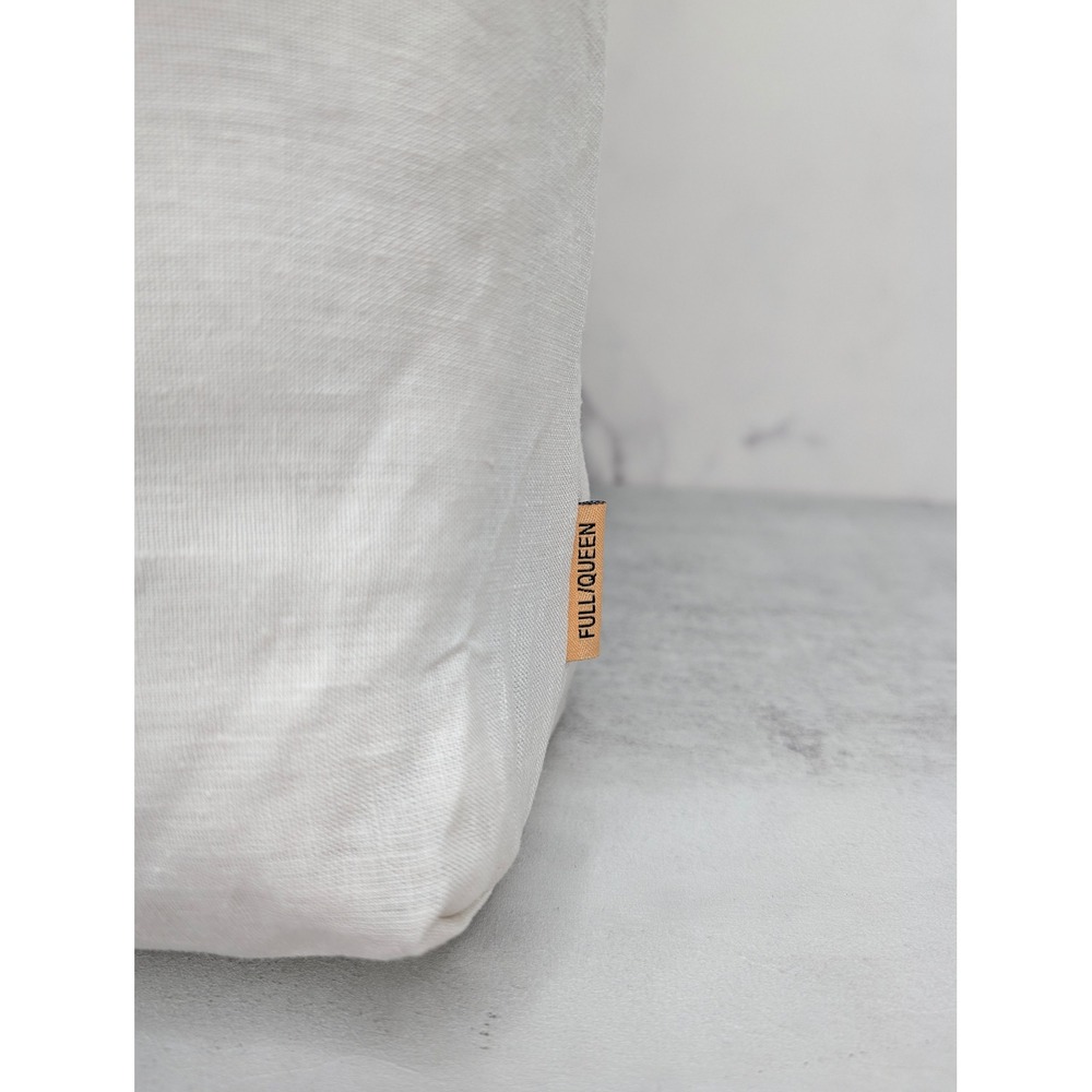 Quince European Linen Duvet Cover Sand Full Queen Neutral Minimalist Bedding - Picture 6 of 8